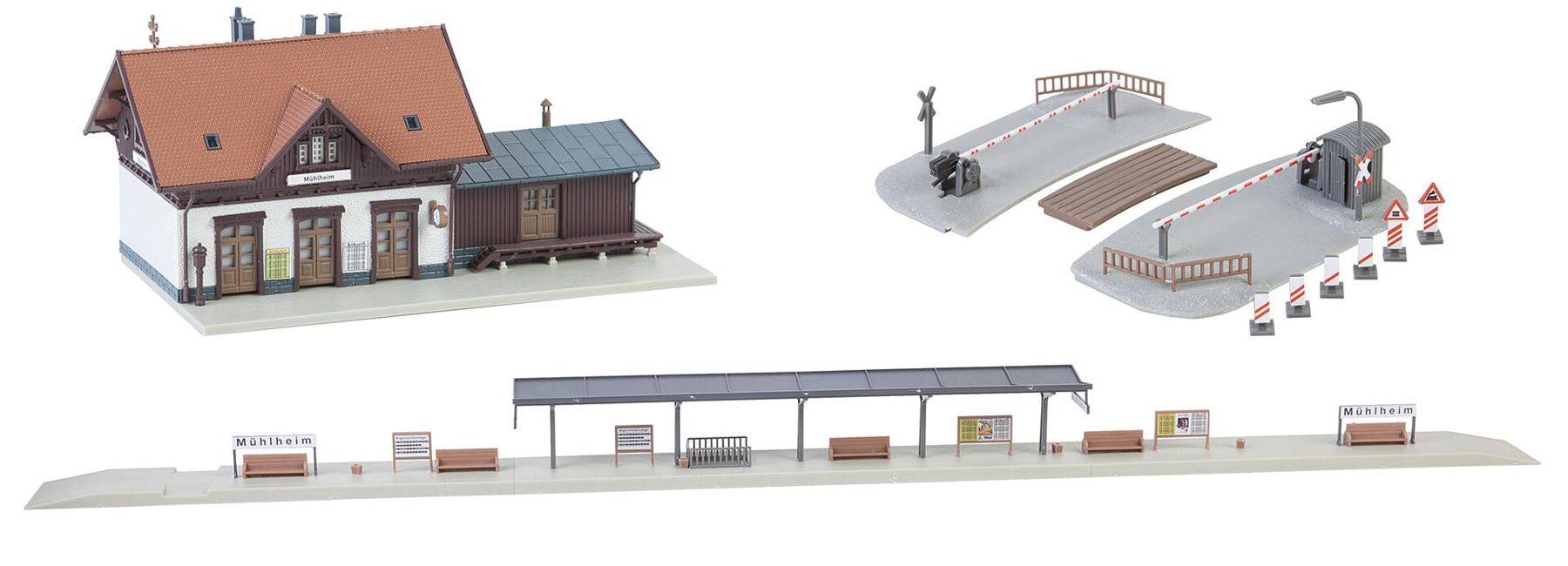 Faller 239001 Bahnhof-Set Mühlheim 1:160 Spur N Bausatz Neu OVP