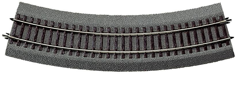 Roco 42523 Gebogenes Gleis R3 30° 419,6 mm mit Bettung Spur H0