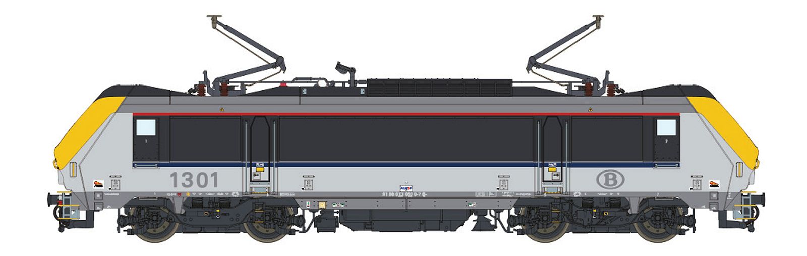LS Models 12000 E-Lok HLE 13 (1301) SNCB Ep.V 1:87 Spur H0 DC NEU