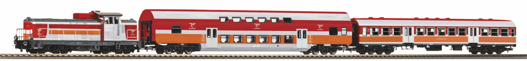 Piko 57114 Start-Set SM42 2x Personenwgn Polregio VI Spur H0