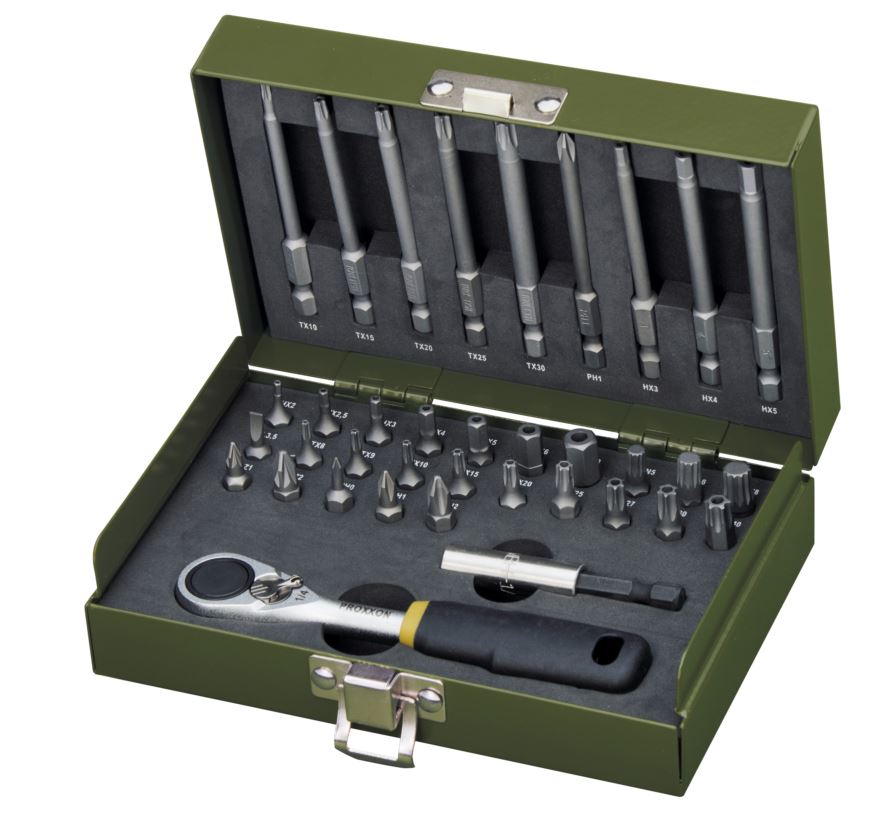 Proxxon 23109 Feinmechanikersatz mit 1/4"-MICRO-Bit-Ratsche,36-teilig