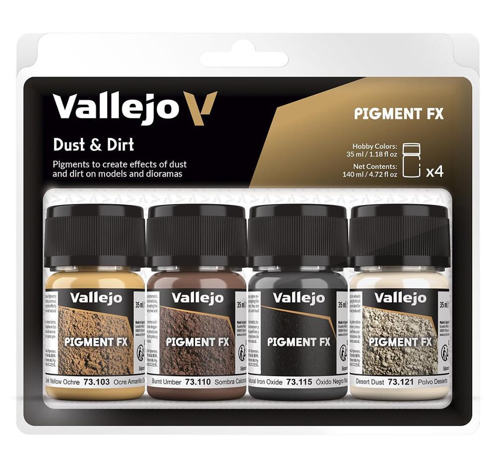 Vallejo 73190 Pigment-Set Staub und Schmutz 4 x 35 ml NEU OVP