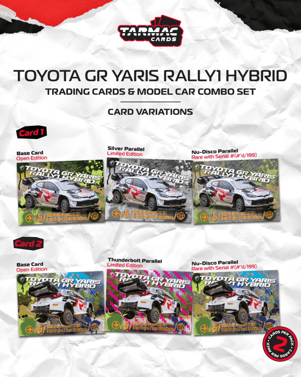 Tarmac Works T64-085-24FR05 1:64 TOYOTA YARIS GR RALLY1 HYBRID #5 SAMI PAJARI