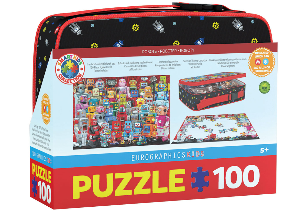 EUROGRAPHICS 9100-5827 Robots Lunch Box 100 Teile Puzzle