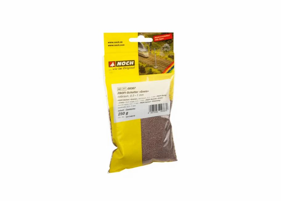 Noch 09367 PROFI-Schotter “Gneis” rotbraun 250 g Spur H0/TT NEU
