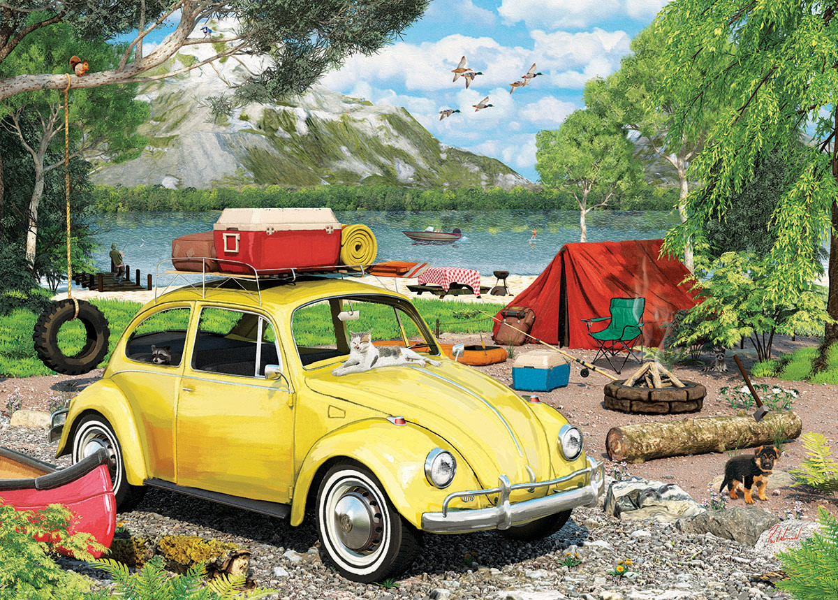 EUROGRAPHICS 8551-5691 VW Käfer Camping Blechdose 550 Teile Puzzle NEU OVP