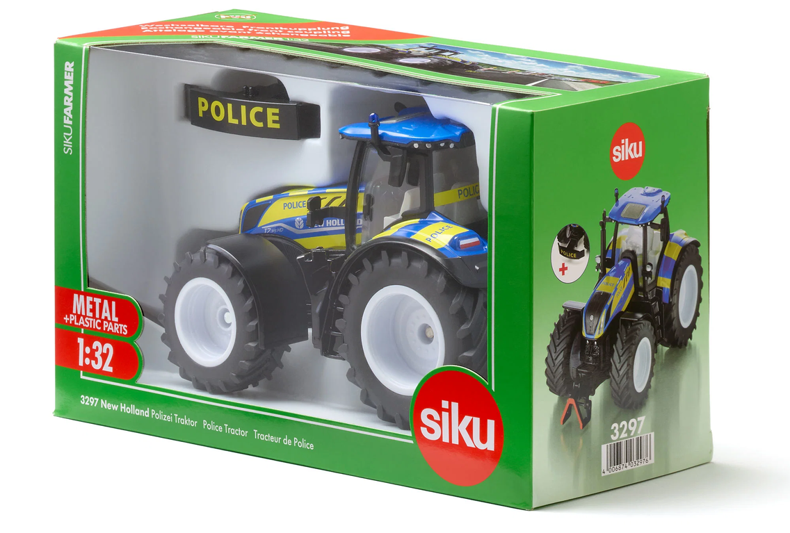 Siku 3297 New Holland Polizei-Traktor 1:32 Spur 1 Standmodell