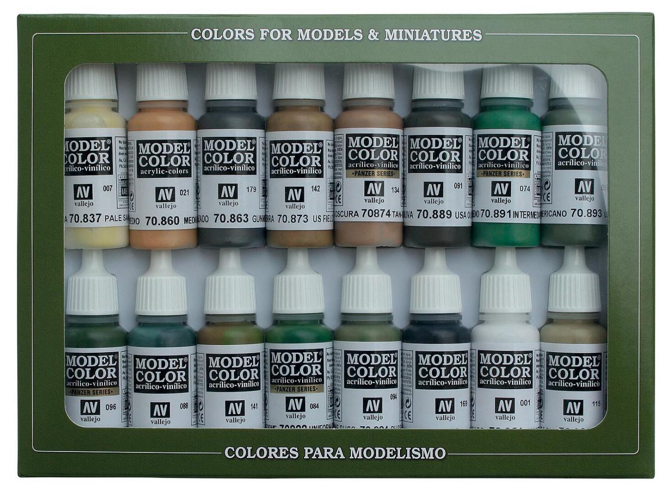 Vallejo 70109 Farb-Set Alliierte Farben WWII 16 x 17 ml Neu OVP
