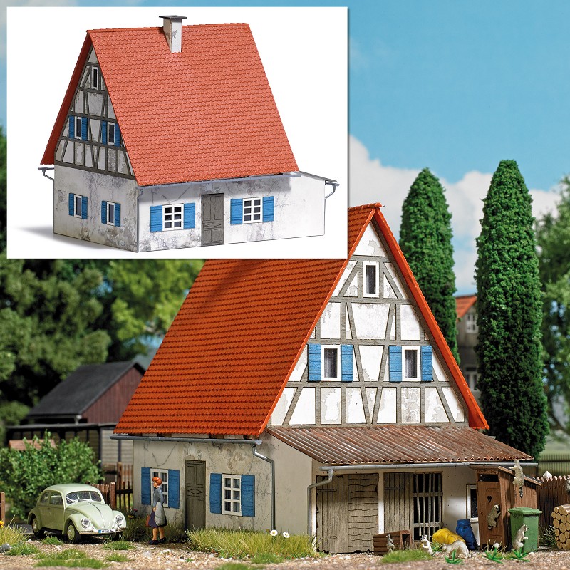 Busch 1908 Altes Wohnhaus - Spur H0 - Bausatz - Neu - OVP