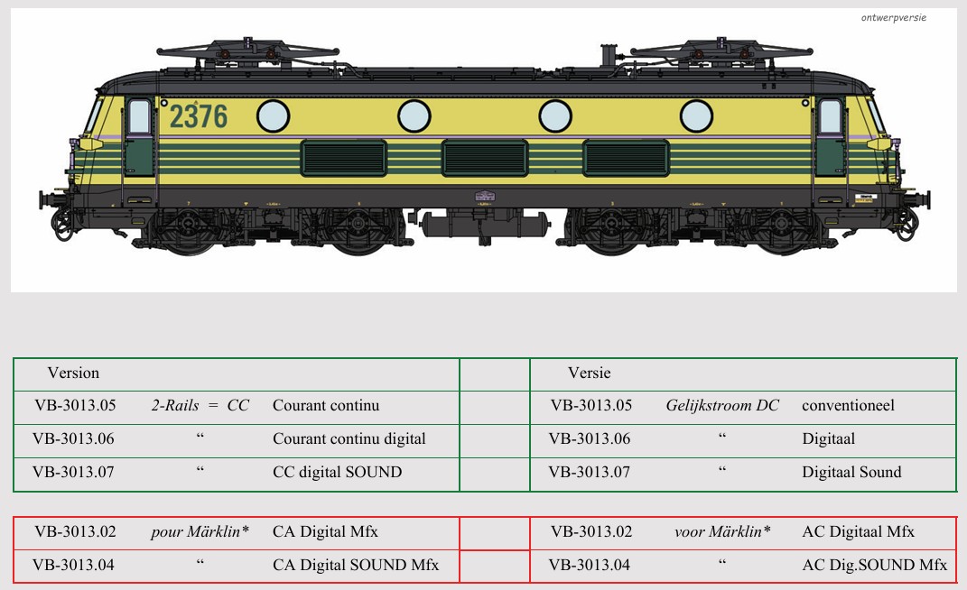 B-Models VB-3013.04 E-Lok 2376 AC. 3-Rail Digital Sound Spur H0