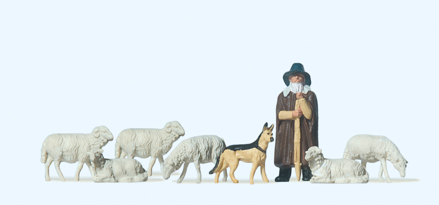 Preiser 14160 Schäferei 1:87 Spur H0 Neu OVP Figuren Tiere