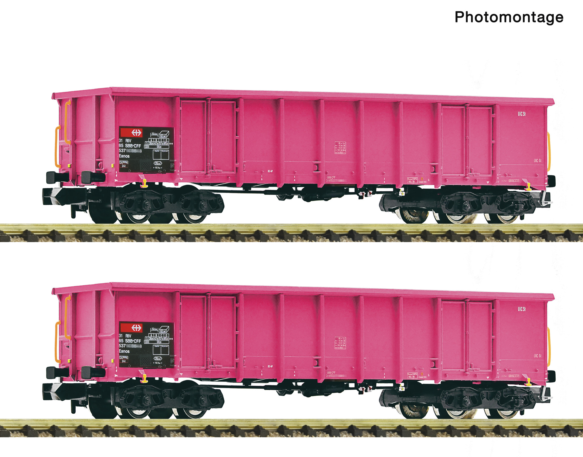 Fleischmann 6660163 2-tlg. Set: Offene Güterwagen