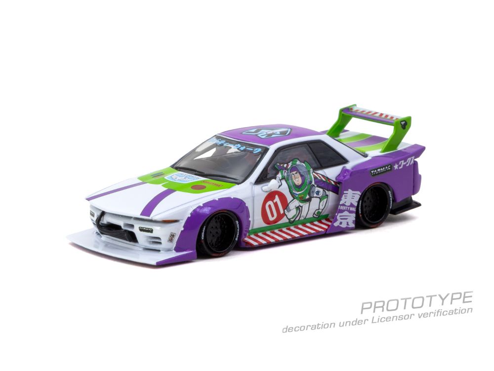 Tarmac Works T64-097-BUZZ 1/64 LB-KAIDO WORKS R32 Skyline Buzz Lightyear