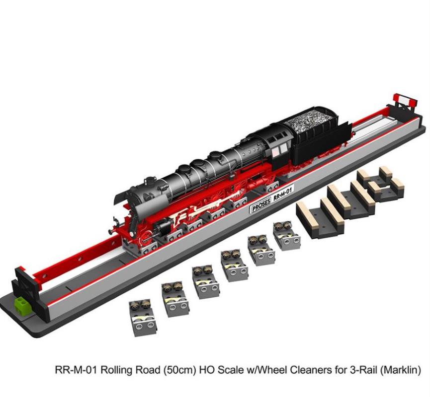 Proses RR-M-01 Rollenprüfstand (500mm) HO/OO m. Radreinig.funkt. (Märklin)