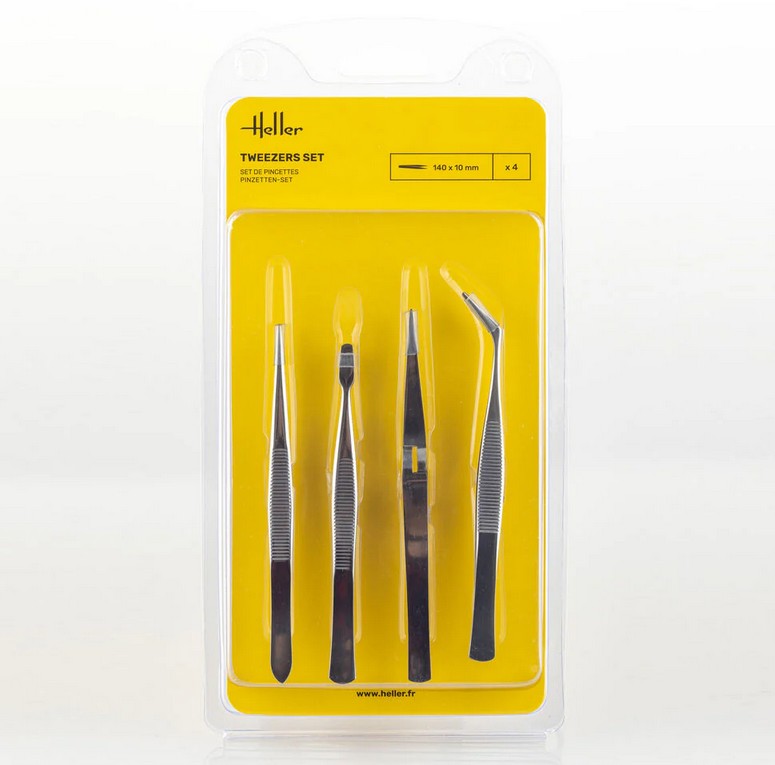 Heller 99023 Pinzetten-Set (4-teilig) NEU OVP
