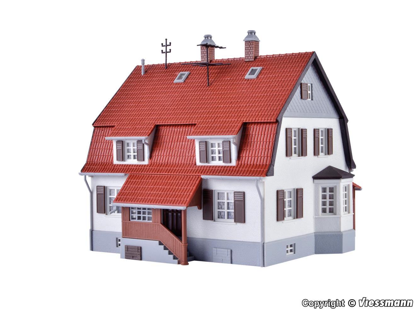 Kibri 38162 Wohnhaus mit Erker - Spur H0 - Bausatz - Neu - OVP