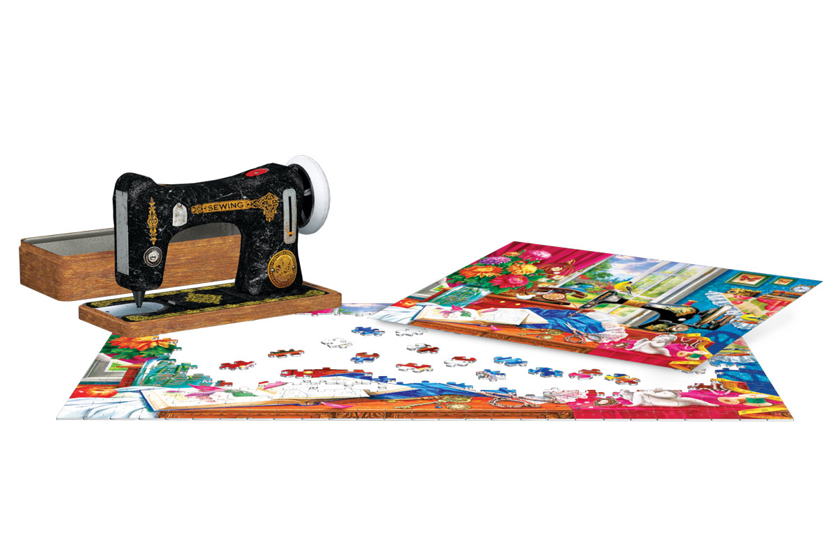 EUROGRAPHICS 8551-5861 Nähmaschine Blechdose 550 Teile Puzzle NEU OVP