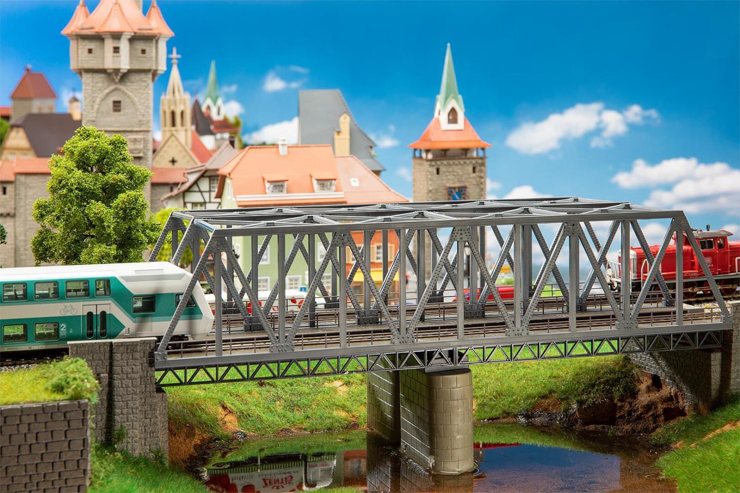 Faller 120497 Stahlbrücke 2-gleisig 1:87 Spur H0 Bausatz Neu OVP