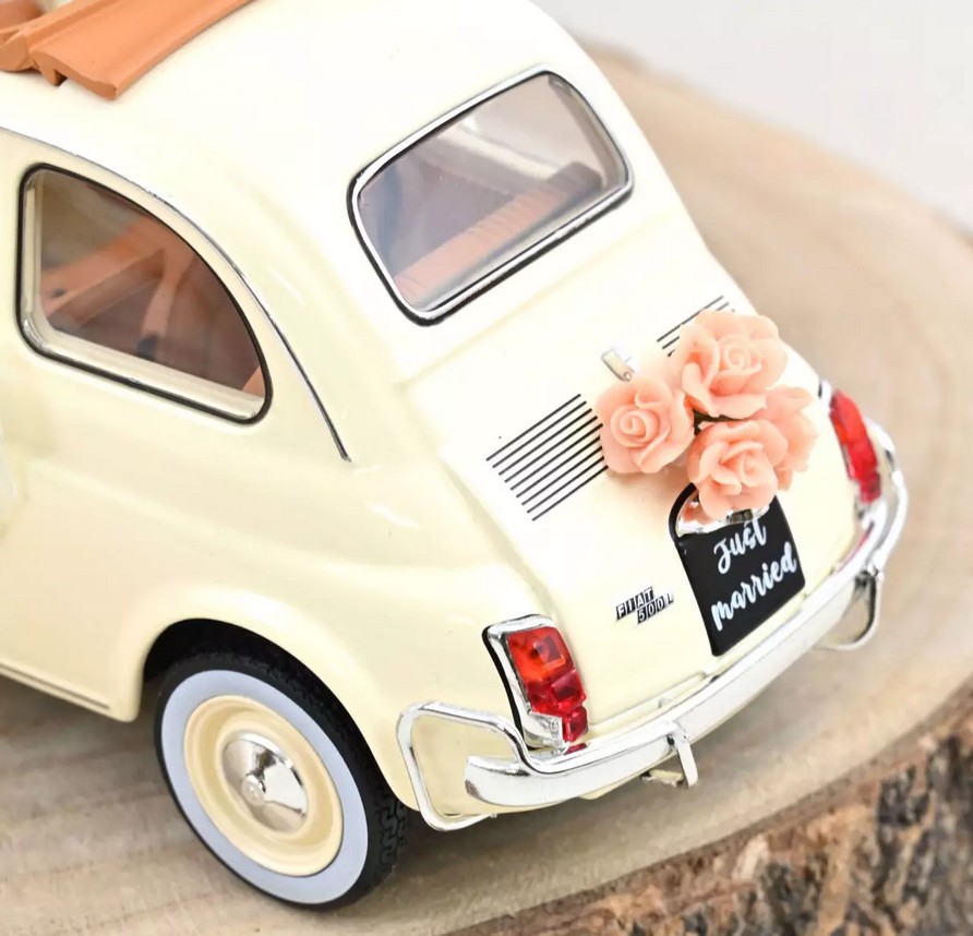 Norev 187780 Fiat 500 L 1968 Elfenbein Hochzeitsgeschenk 1:18 NEU