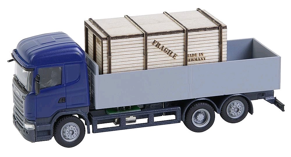 Faller 161597 Car System LKW Scania R 13 HL H0 Pritsche m.Holzkiste(HERPA)