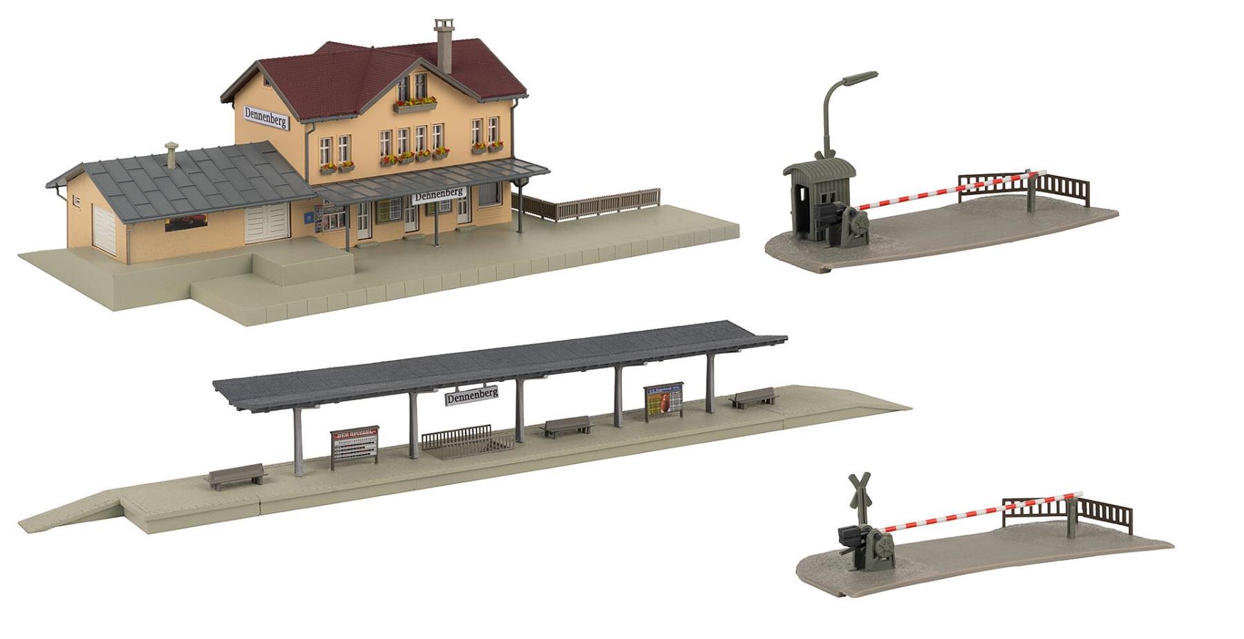 Faller 239007 Aktions-Set Bahnhof Dennenberg 1:160 Spur N Neu