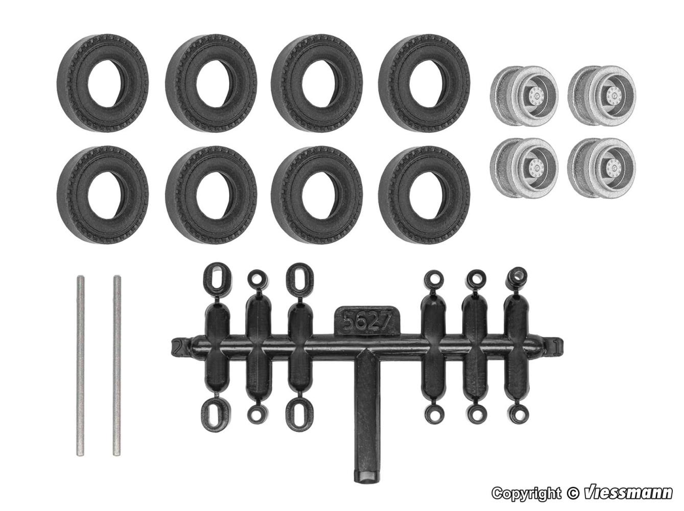 Viessmann 8423 Nachrüst-Set Gummireifen Zwillingsbereifung Spur H0