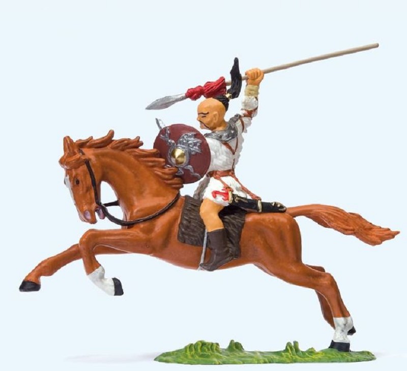 Preiser 50479 Hunne zu Pferd mit erhobenem Speer