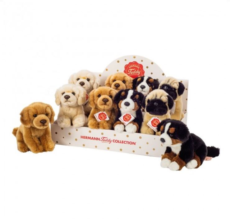 Teddy Hermann 91952 Mops Hund sitzend 15 cm Plüsch