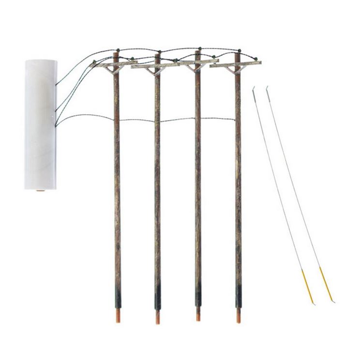 Woodland Scenics US2280 Wired Poles Single Crossbar - Spur 0 - Neu - OVP