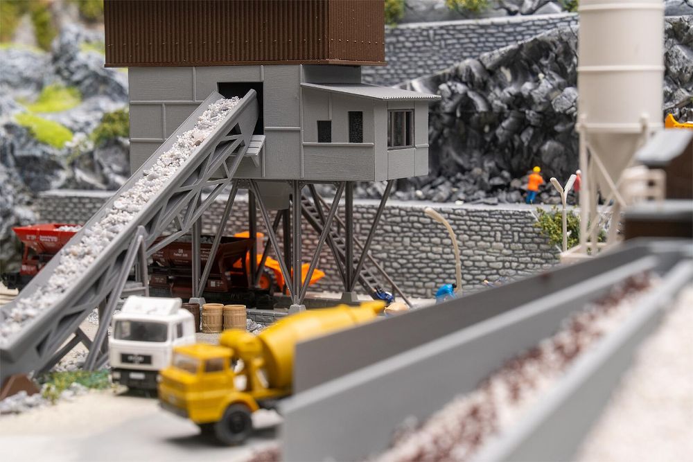 Faller 222228 Betonmischwerk mit Kies-Verladesilo 1:160 Spur N NEU