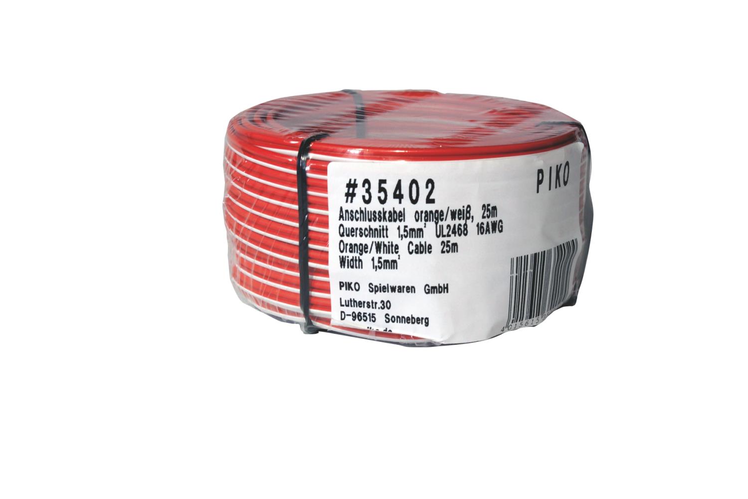 Piko 35402 Kabel orange/weiß 25m 1:22,5 Spur G Neu OVP