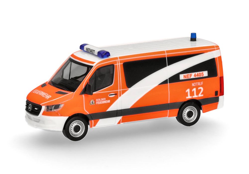 Herpa 099066 MB Sprinter '18 Bus FD "Berliner Feuerwehr/Notarzt" 1:87