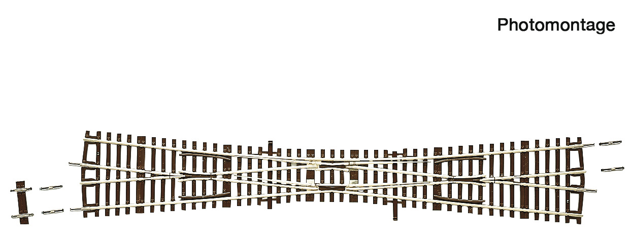 Roco 42494 Einfache Kreuzungsweiche EKW10 ohne Antrieb Spur H0