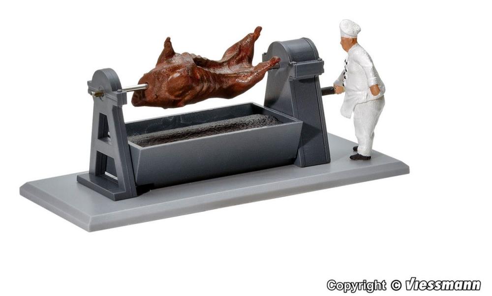 Viessmann 1552 Grill mit drehendem Ochsen und leuchtender Glut - Neu