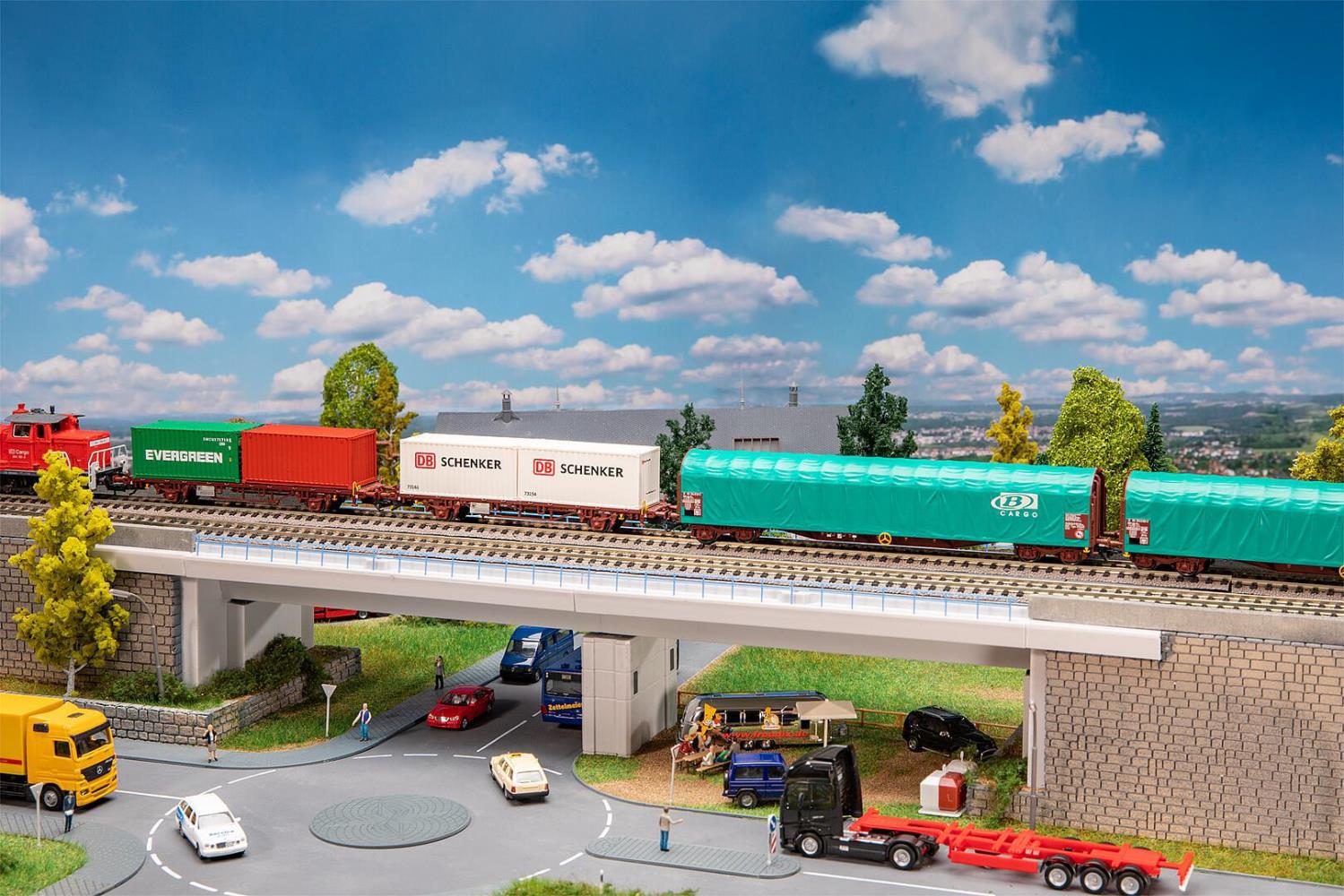 Faller 120504 Betonbrücke 2-gleisig 1:87 Spur H0 Bausatz Neu OVP