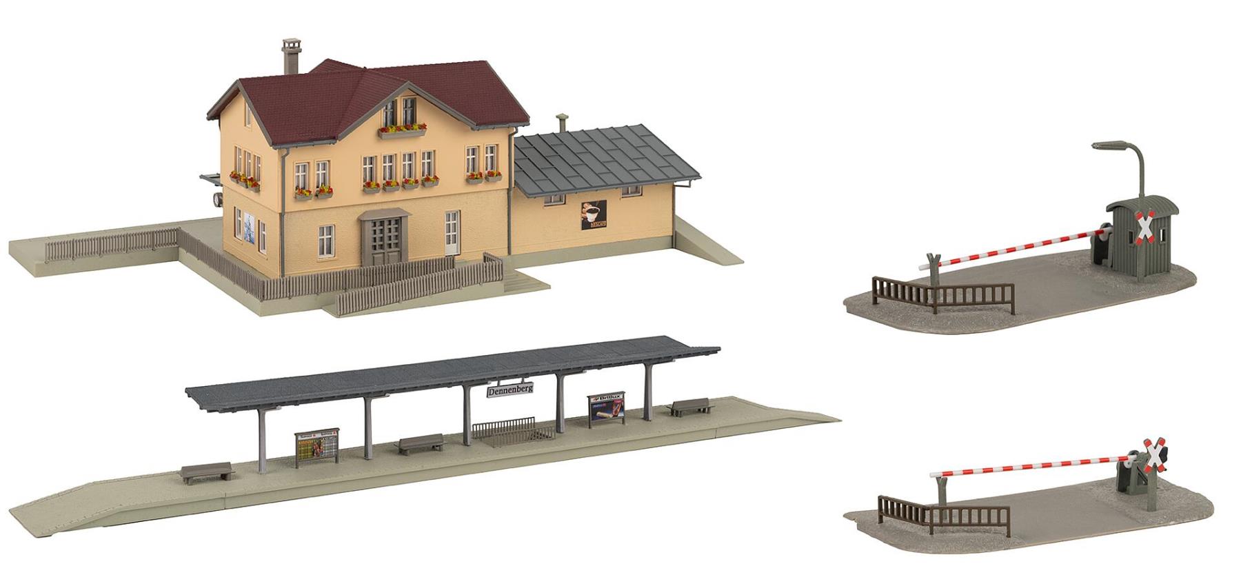 Faller 239007 Aktions-Set Bahnhof Dennenberg 1:160 Spur N Neu