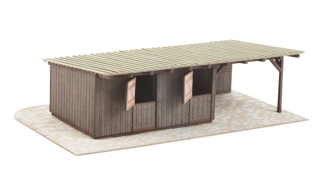 Noch 66717 micro-motion Reitplatz mit Pferde-Boxen - Spur H0 - Neu