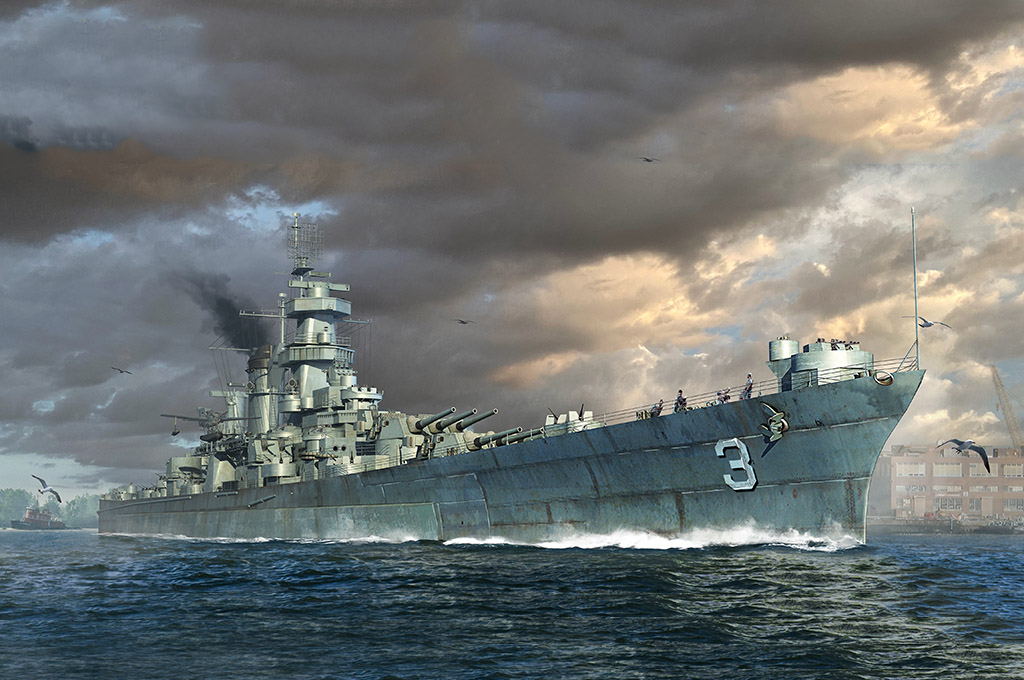 Trumpeter 06740 USS Hawaii CB-3 1:700 Modellbausatz Neu OVP