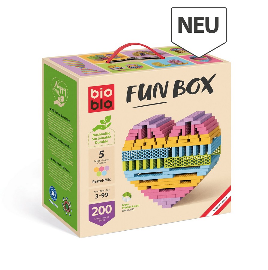 Bioblo 64039 Fun Box "Pastel-Mix" mit 200 Bausteinen Neu OVP