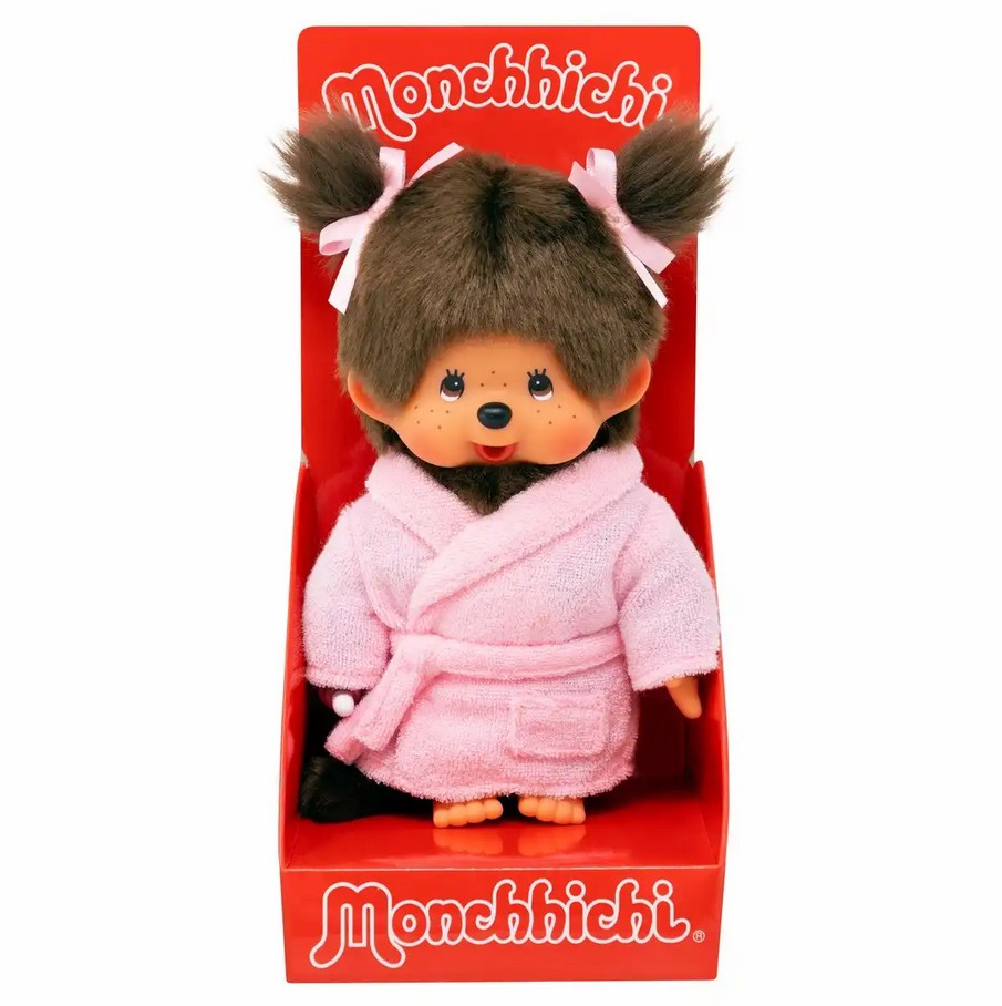 Monchhichi 203802 Plüschfigur Bathrobe Girl 20 cm Stoff NEU