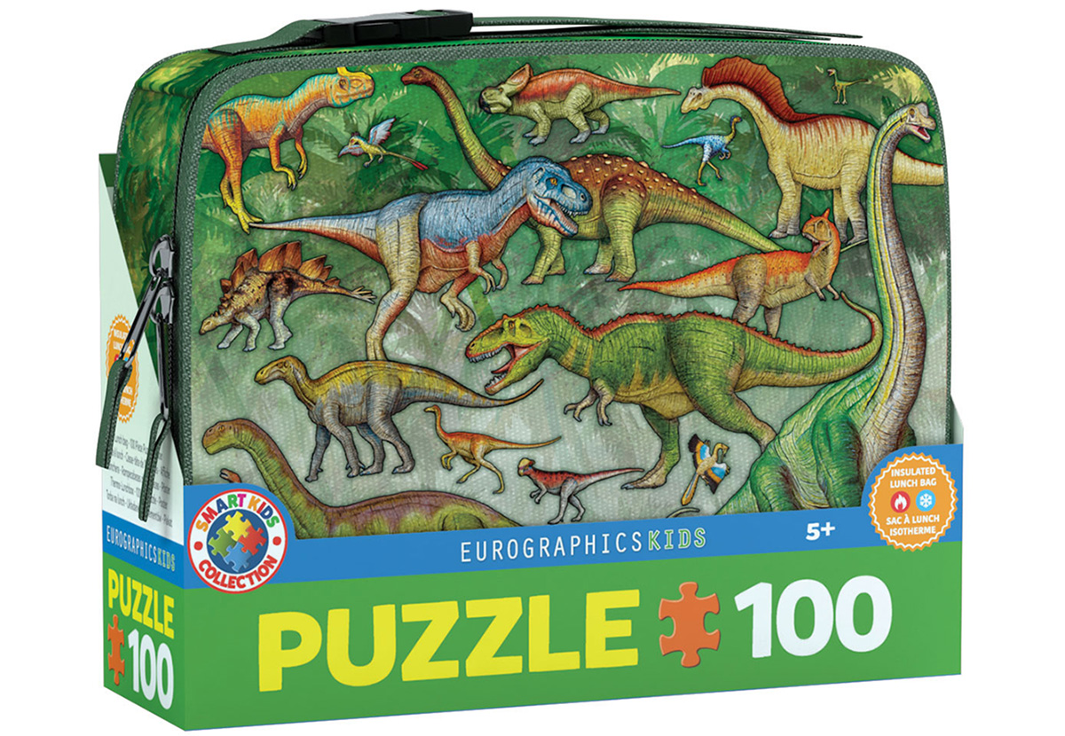 EUROGRAPHICS 9100-0098 Dinosaurier Lunch Box Kindergartentasche 100 Teile Puzzle