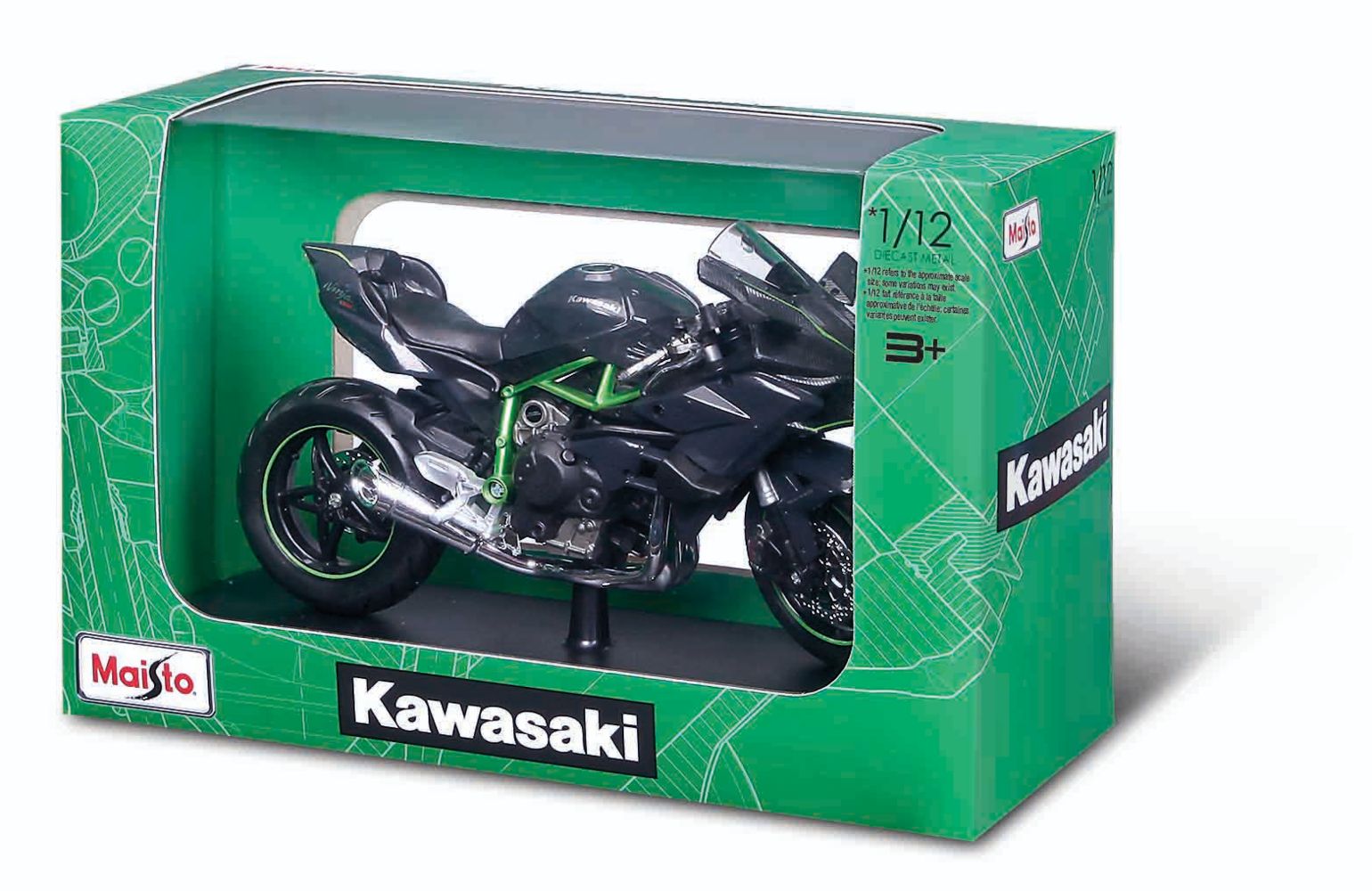 Maisto 32708 Kawasaki Ninja H2R grey 1:12 Standmodell Neu OVP