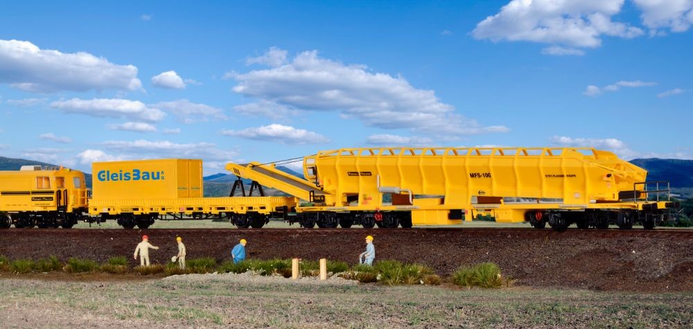 Kibri 26264 H0 Schutzwagen mit Auflage für MFS 100 undContainer GleisBau