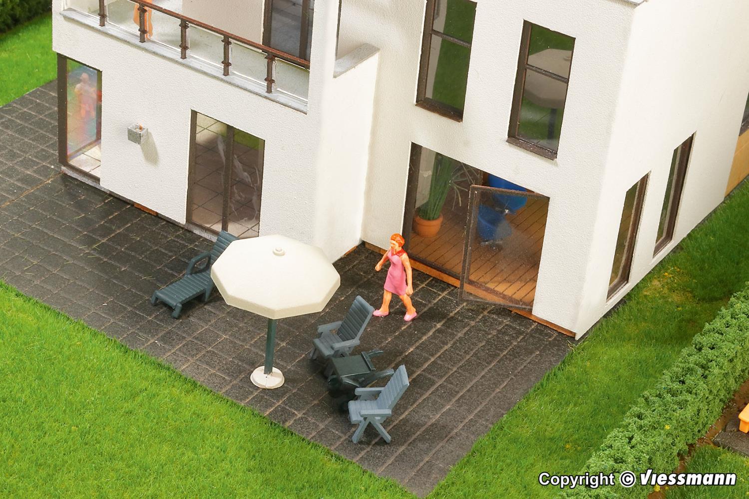 Kibri 38338 Kubushaus Anna mit Balkon Polyplate 1:87 Spur H0 Neu