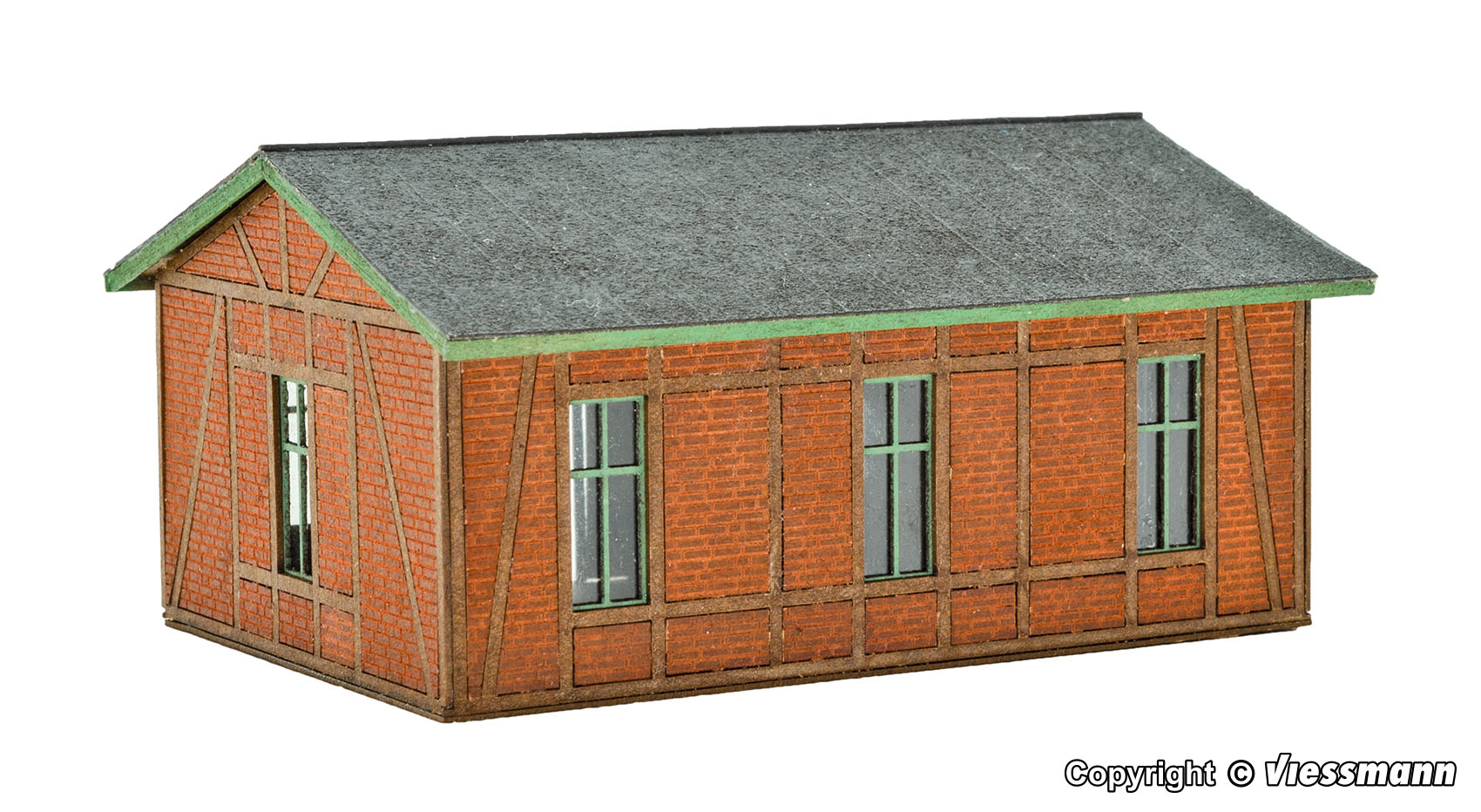 Vollmer 49380 Werkstatt mit Ziegel-/Fachwerkfassade Polyplate Spur TT