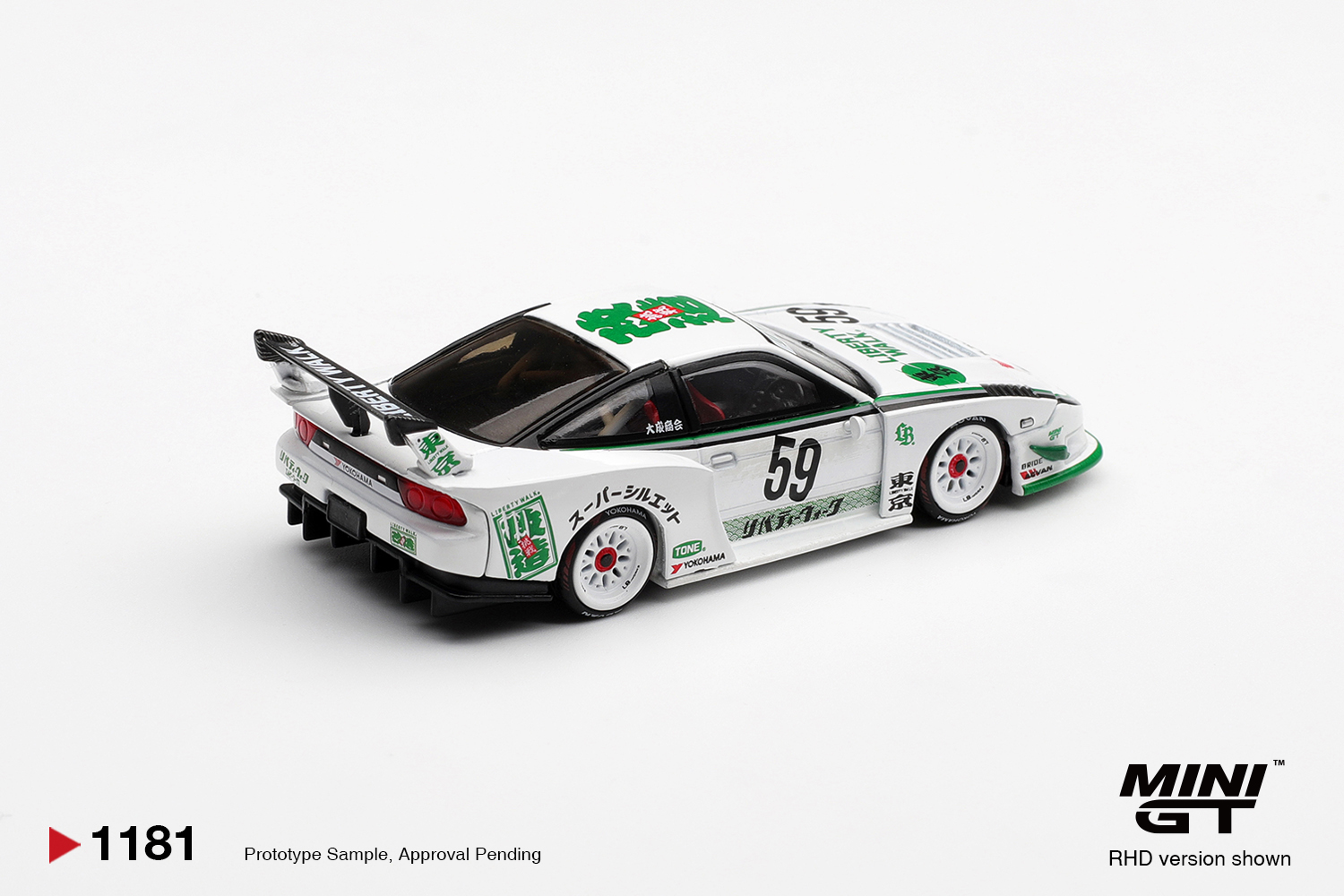 Mini GT 1181 1:64 NISSAN 180SX LB-SUPER SILHOUETTE WHITE 2026