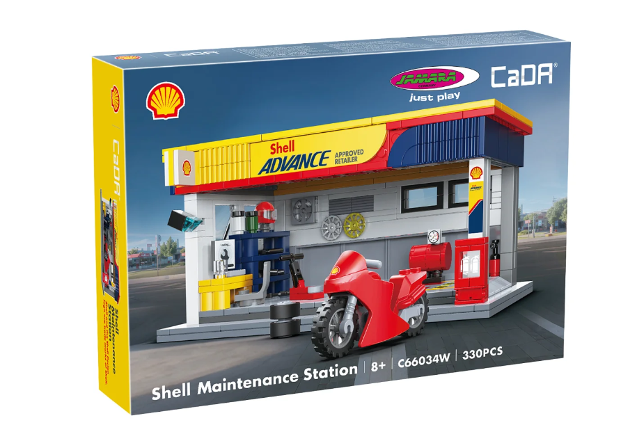 CaDA C66034W Shell Service-Station 1:30 Bausatz NEU OVP Bricks