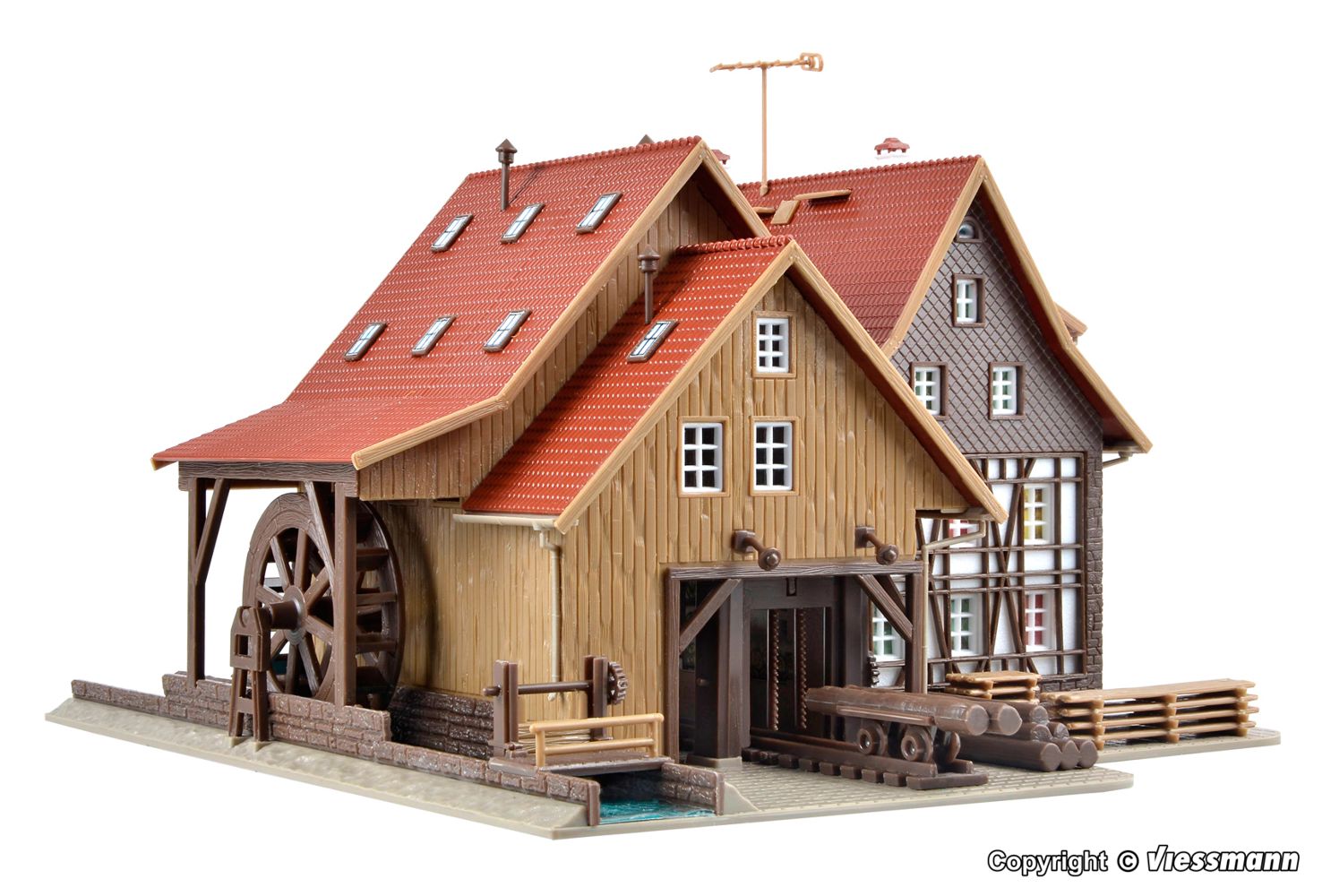Vollmer 47713 Tonbachmühle mit Mühlrad und Sägegatter Spur N Neu