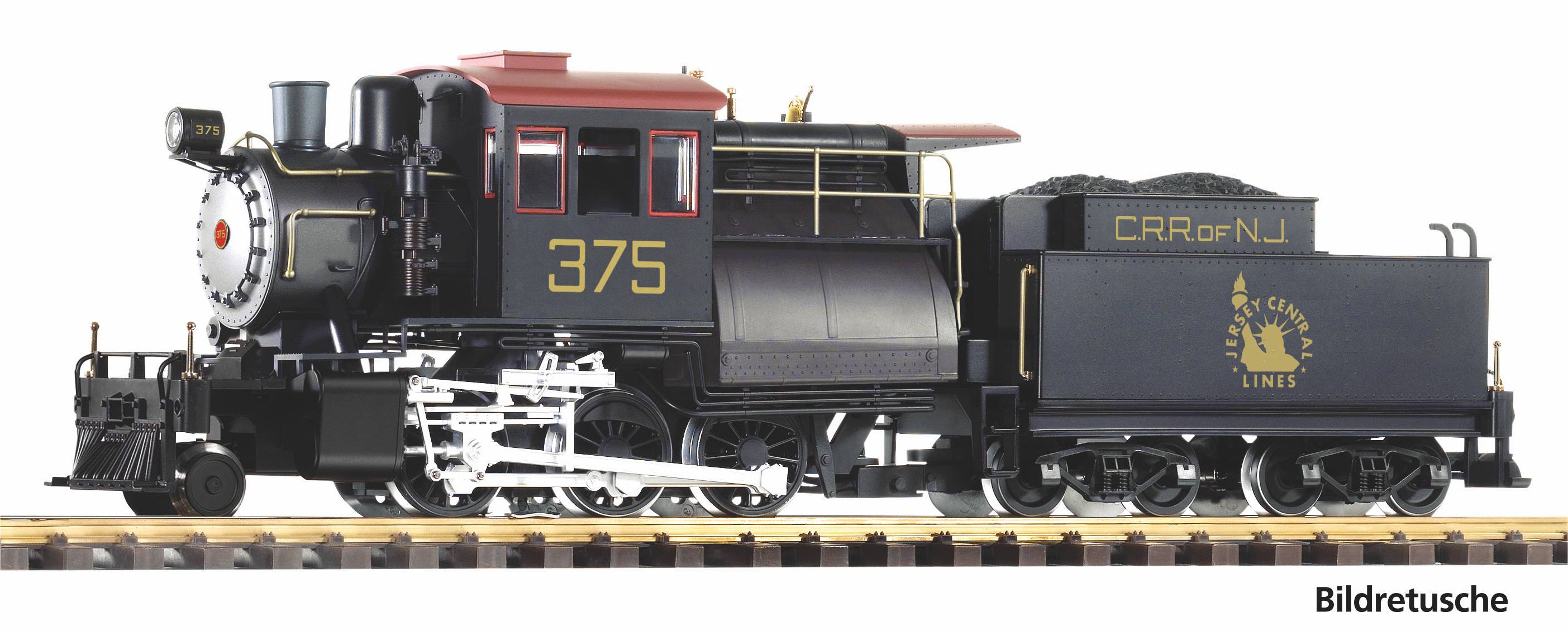 Piko 38280 G-US Dampflok mit Tender "Camelback" CNJ R/C, inkl. PIKO Sou