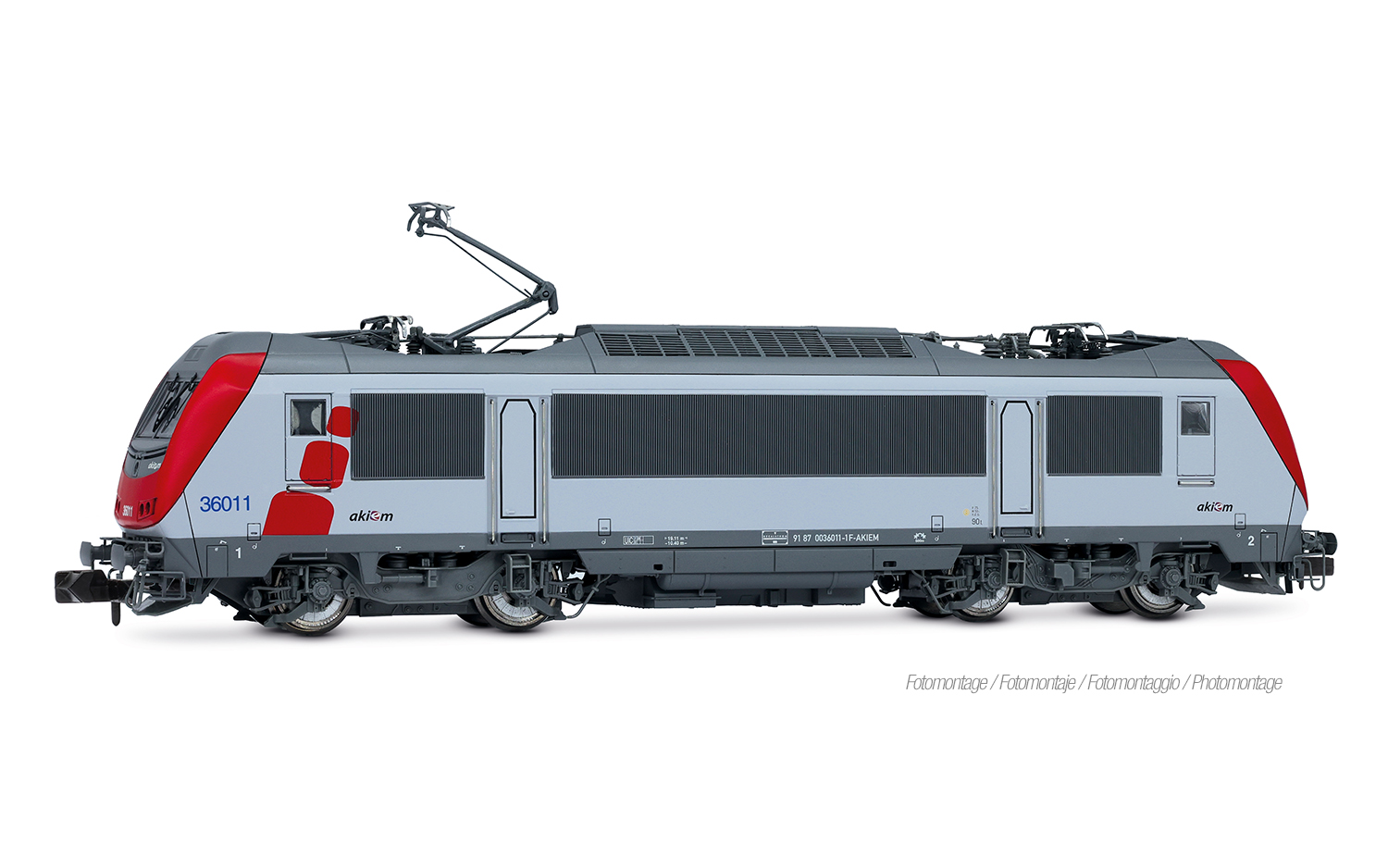 Arnold HN2682 Akiem, Elektrolokomotive BB 36011, grau-rote Farbgebung